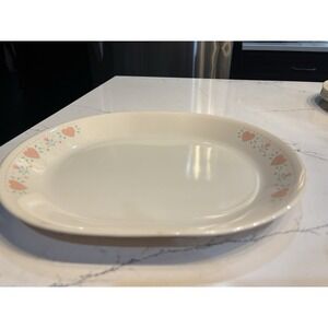 Corelle Forever Yours Oval Platter 12x10 Hearts Corning